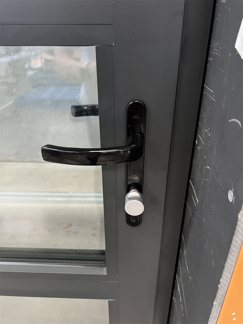 Security French Door Exterior Aluminum Single Swing Door with Triple Glass