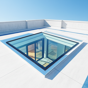 Sunnysky Customized Modern Aluminum Frame Automatic Skylight Roof Windows Soundproof Double Glazing Glass For Hotel Residences