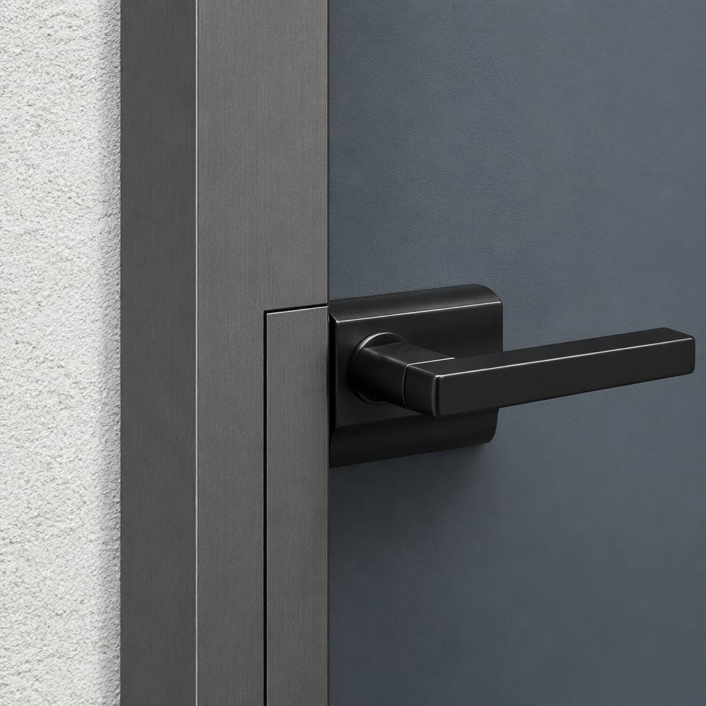 Factory Price Modern Finished Interior Bathroom Door Aluminum Alloy Frosted Glass Side Opening Durable Apartment Use