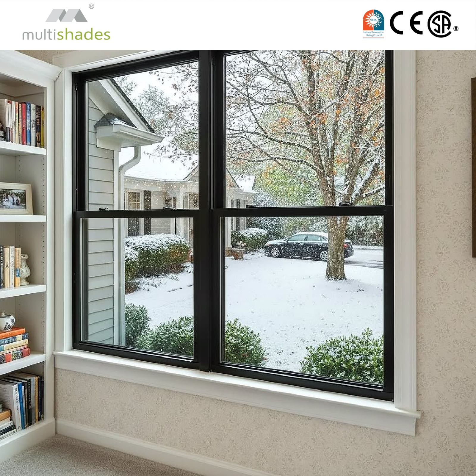 Factory Direct Thermal Insulated Vertical Sliding Window Aluminum Alloy Frame Louver German Hardware NFRC Certification Exterior