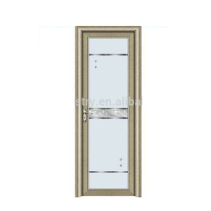 Factory Price Aluminum Half Glass Door Design Bathroom Entry Doors