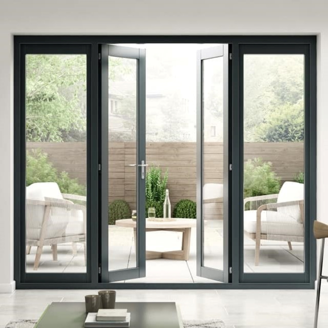Modern Aluminium French Door Casement System Double Glazed Thermal Break Exterior Large Glass Patio Interior Doors for Balcony