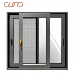 OUNA Aluminium Alloy Windows Doors House Exterior Aluminum Sliding Windows Soundproof Double Glazed Thermal Break Windows