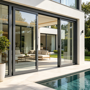 Heavy Duty Aluminum Lift Sliding Door Double Glazing Tempered Glass Large Panel Patio Entrance