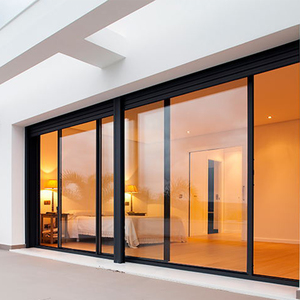 AS2047 Modern Double Glazed Stacker Aluminum Sliding Doors Australia Standard with Flyscreen Aluminum Alloy Material