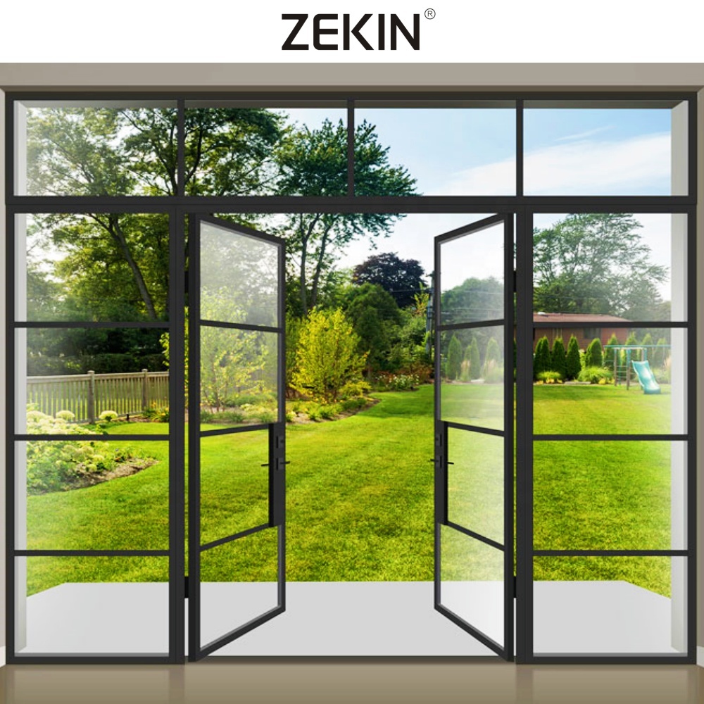 Hurricane Proof Florida FPA NOA NFRC Standard Escape Door Automatic Aluminum French Door AS2047 Certification Barrier-free Doors
