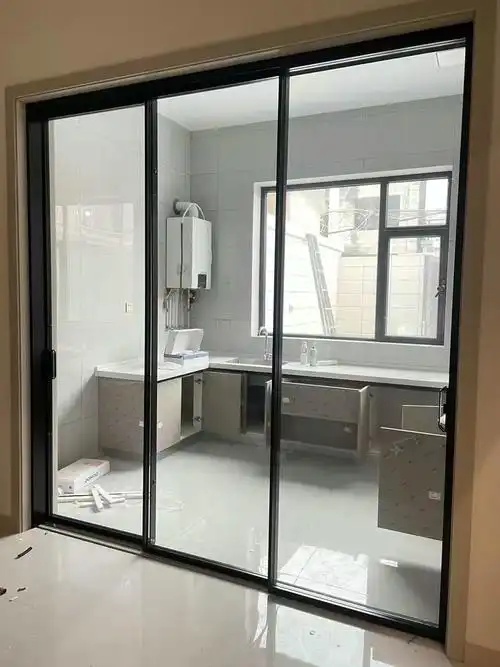 High-quality Modern Aluminum Alloy Sliding Double Doors with Fiberglass Screen-For Bedrooms Kitchens Supermarkets-PDPT Style