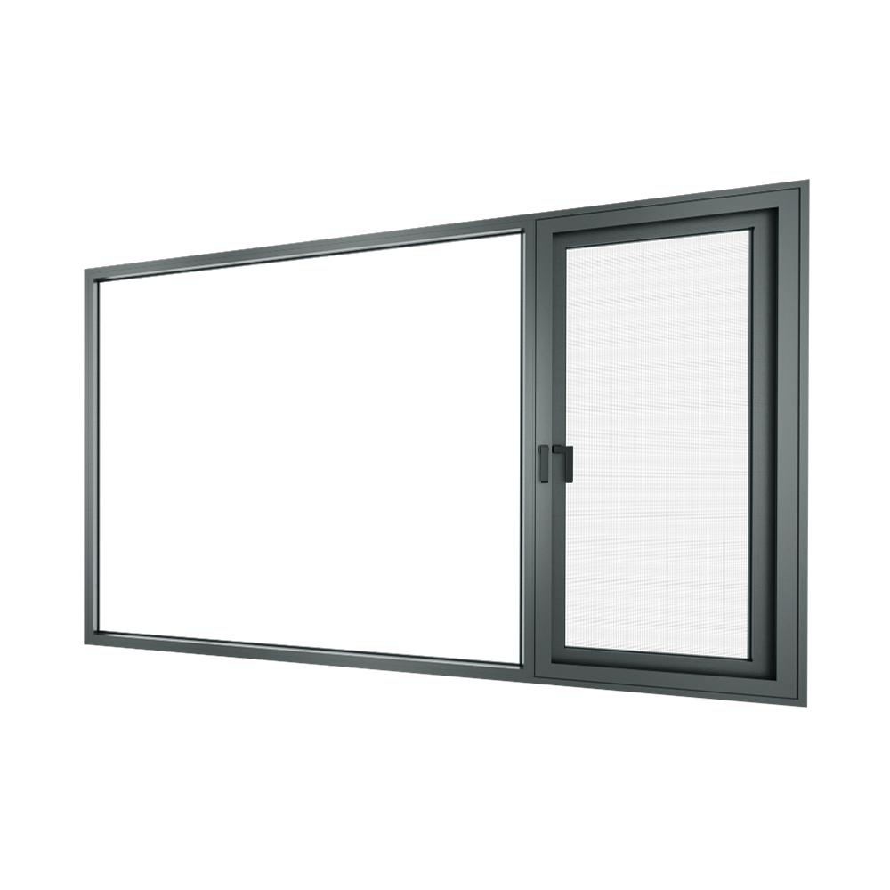 DERCHI NFRC Certified European Style High Security Aluminum Casement Window Tinted Double Glazed For Villa And Apartment