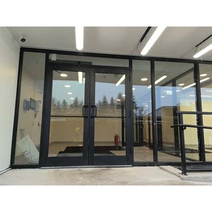 CHANGYI Aluminium Storefront Door Aluminum Kfc Door Commercial Swing Store Front Door