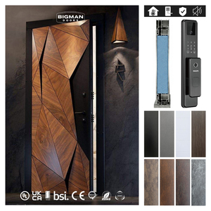 Luxury Modern 3D Triangle Design Aluminum Security Door
