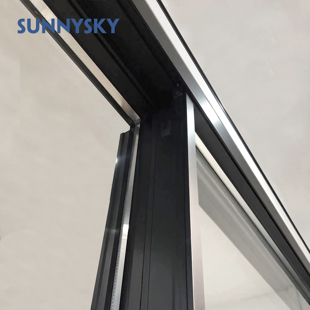 XIYATECH Pivot Door Supplier Entrance Security Exterior Mian Door Aluminium Profile Custom Tempered Glass