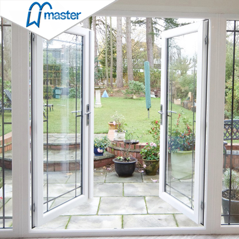 Hot Sell Low Price American Style Double Glass Exterior Aluminum Swing French Patio Doors with High Quality