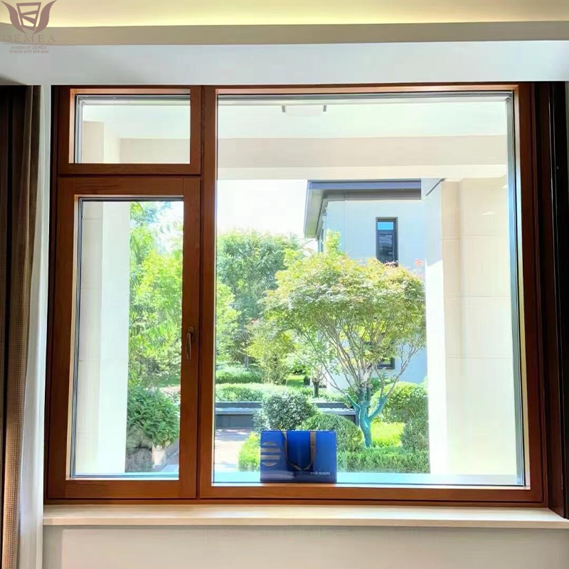 DEMEA Passive House Standard Energy Efficient Triple Glaze Windows for Residential Exterior Aluminum Clad Wood Casement Window