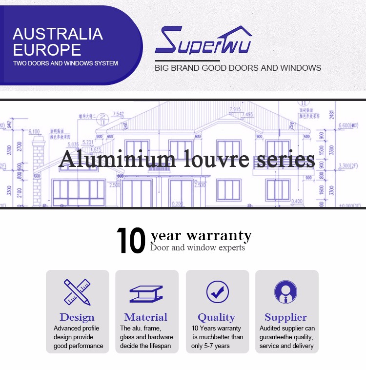 Australia Standard Aluminum Profile Glass Louvre Window Cheap Price of Glass Louver