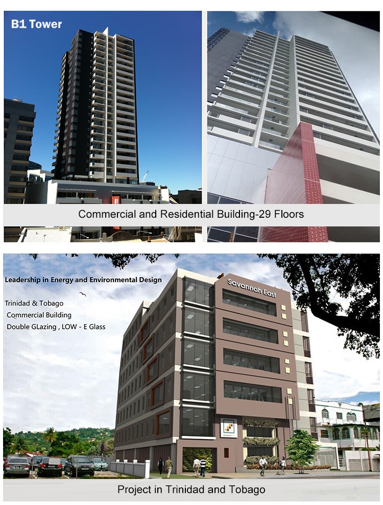 Aluminium Jalousie Windows With Single Tempered Glass With Flyscreen