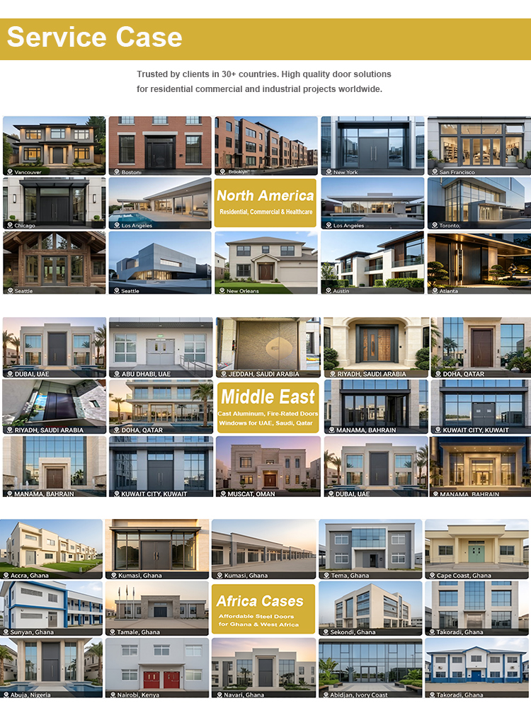 Luxury Smart Entrance Doors Cast Aluminum Metal Single Front Entry Anti Theft Aluminum Alloy Exterior Security Doors
