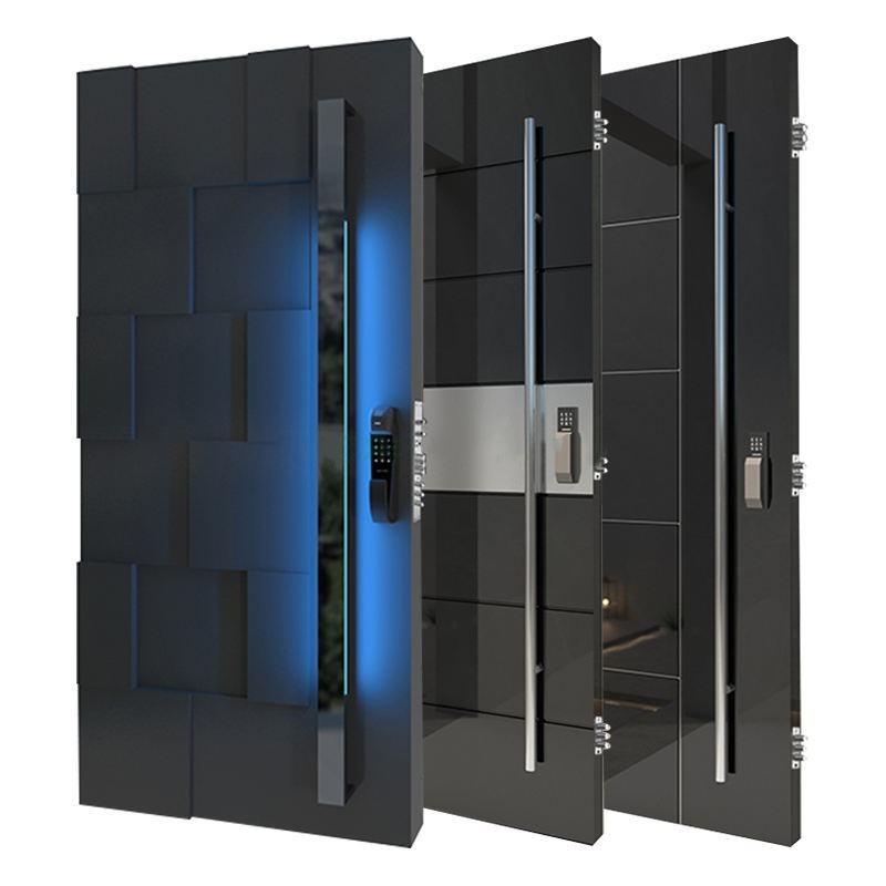 England Smart Aluminum Entry Door Villa Metal External Pivot Front Door Modern Security Cast Aluminum External Front Door