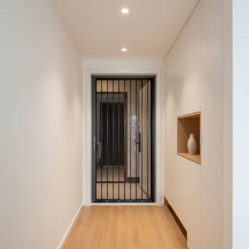 Aluminum Frame Clear Acrylic PVC Thermal Insulation Sliding Folding Retractable Partition Door for Kitchen Staircase Outdoor Air