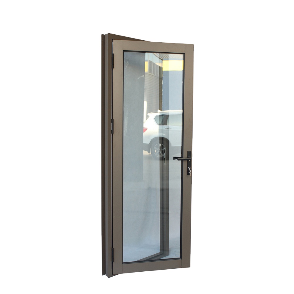 Commercial Glass Entry Doors NFRC Certified Aluminum Frame Energy Efficient Storefront Entrance Door Custom Size
