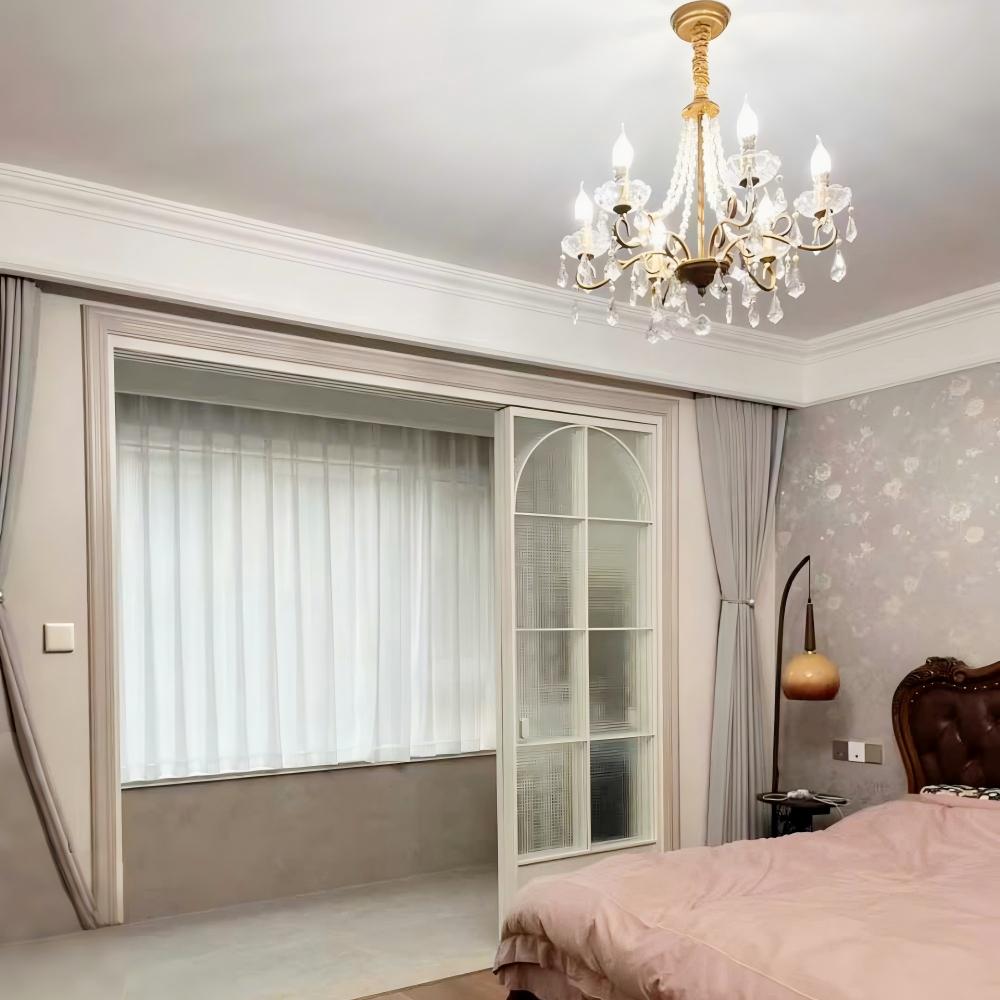 Modern Design Fully Tempered 8mm Glass Interior Partition Door with Aluminum Frame and Black Finish for Apartment Use