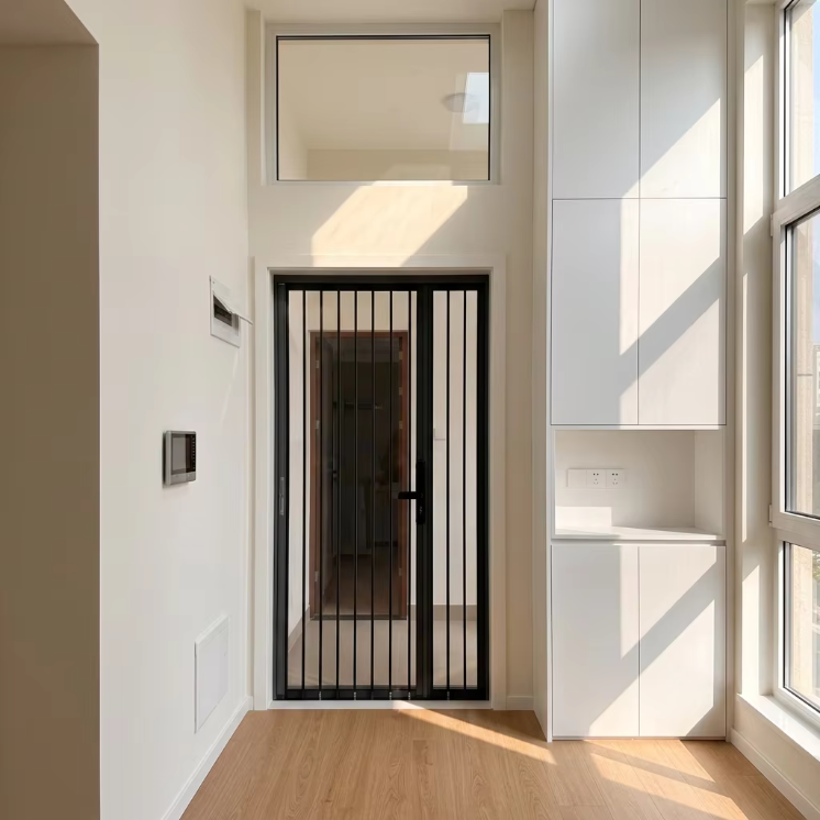 Aluminum Frame Clear Acrylic PVC Thermal Insulation Sliding Folding Retractable Partition Door for Kitchen Staircase Outdoor Air