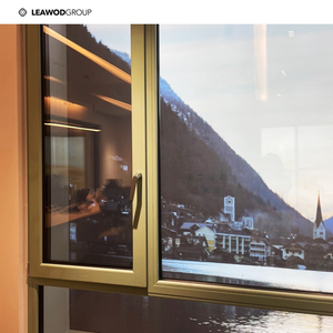 LEAWOD MLN95 Rounded Windows Aluminium Clad Wood Profile Tilt and Turn Solid Wood Windows