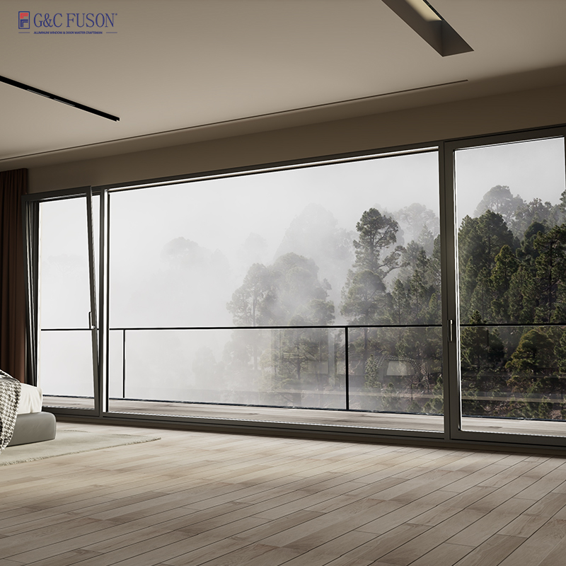 Fuson Drift Window Kitchen Balcony Double Glazed Aluminum tilt and turn Window Drifting Windows