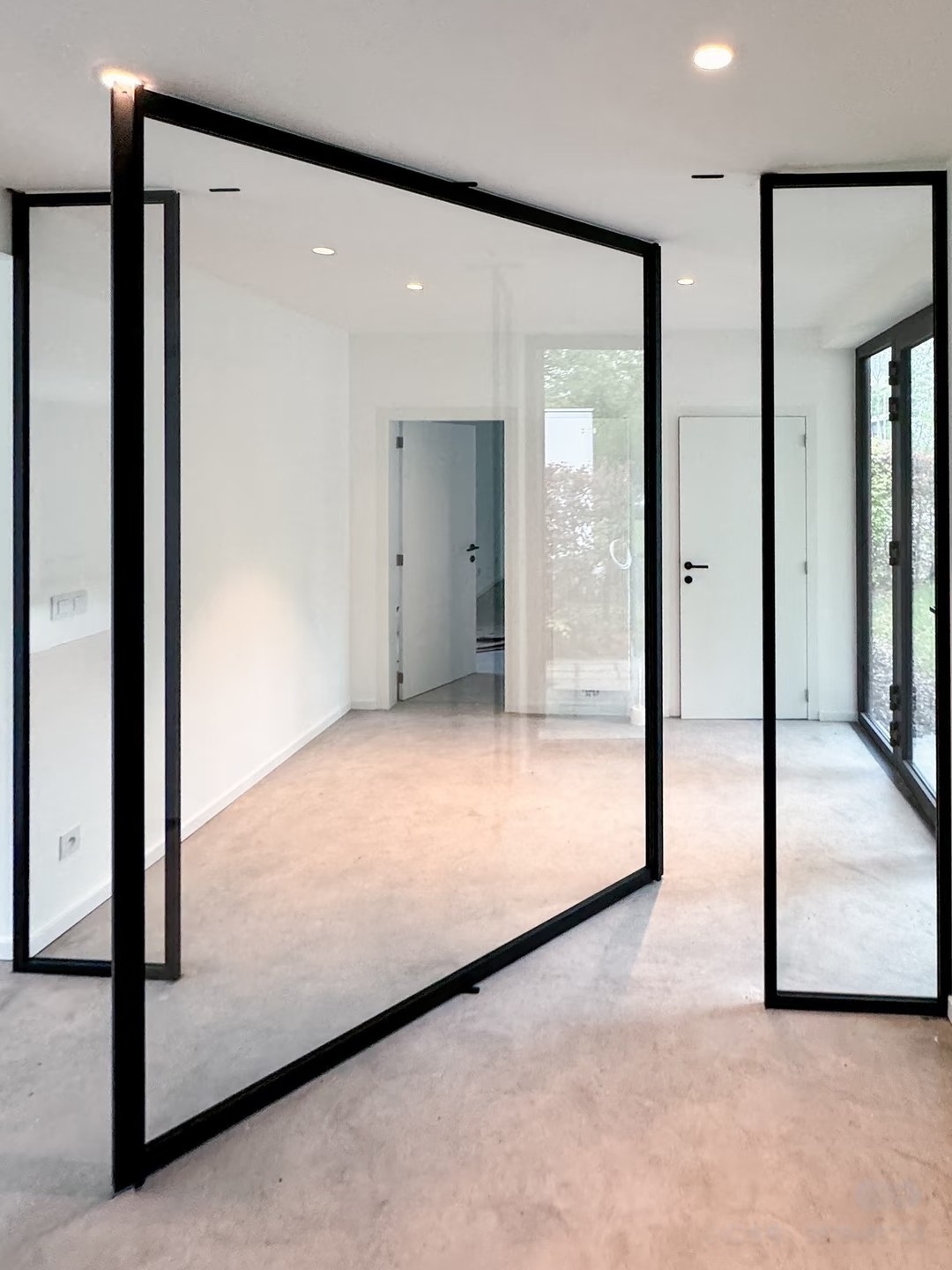 Aluminum Glass Pivot Door Modern Home Main Entrance Security Entry Front Doors