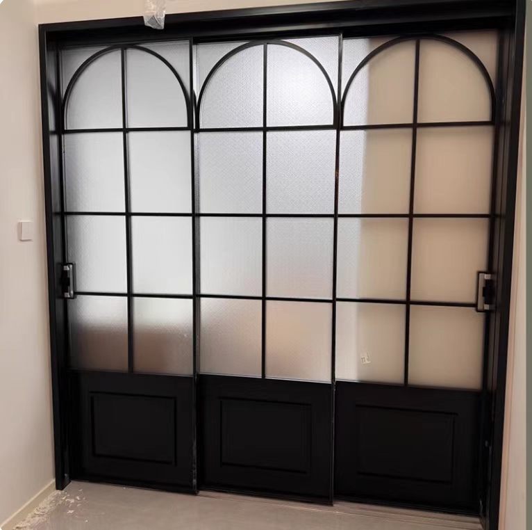Thin Aluminum Sliding Door Fiberglass Crittall Modern Minimalist Design for Outdoor Office Hotel Interiors Customized Size