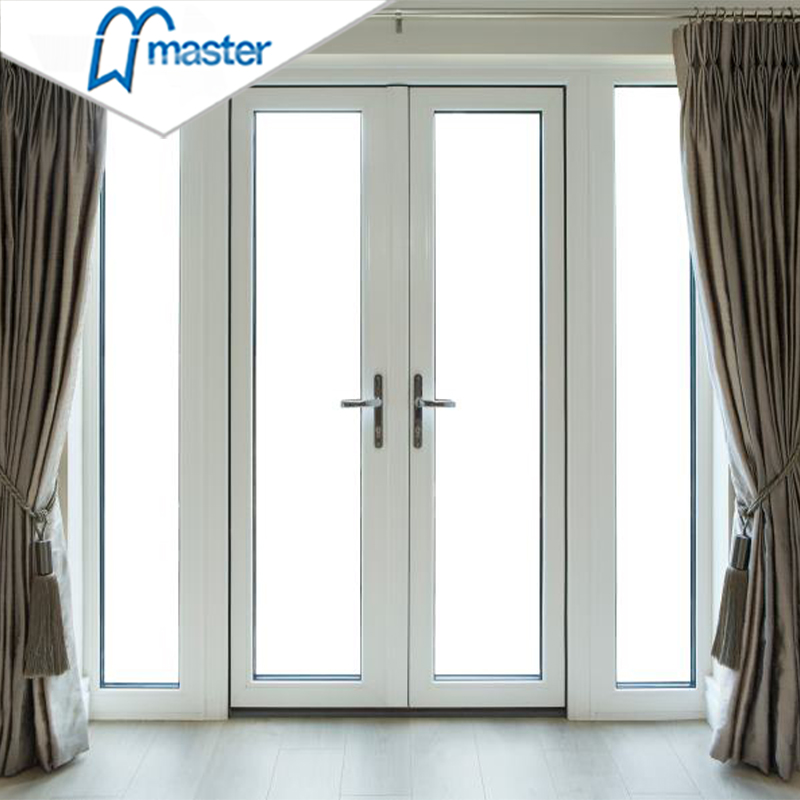 Modern Double Front Entry French Door Designs Wrought Aluminum Patio French Glass Door Metal Double French Door for Villa