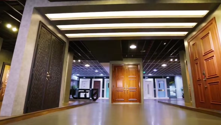 Custom Size Aluminum Wood Composite Fire Door Listed WH Certified IPX5 Waterproof for Apartment Office Commercial Building