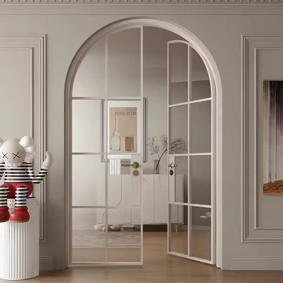 Thin Aluminum Sliding Door Fiberglass Crittall Modern Minimalist Design for Outdoor Office Hotel Interiors Customized Size
