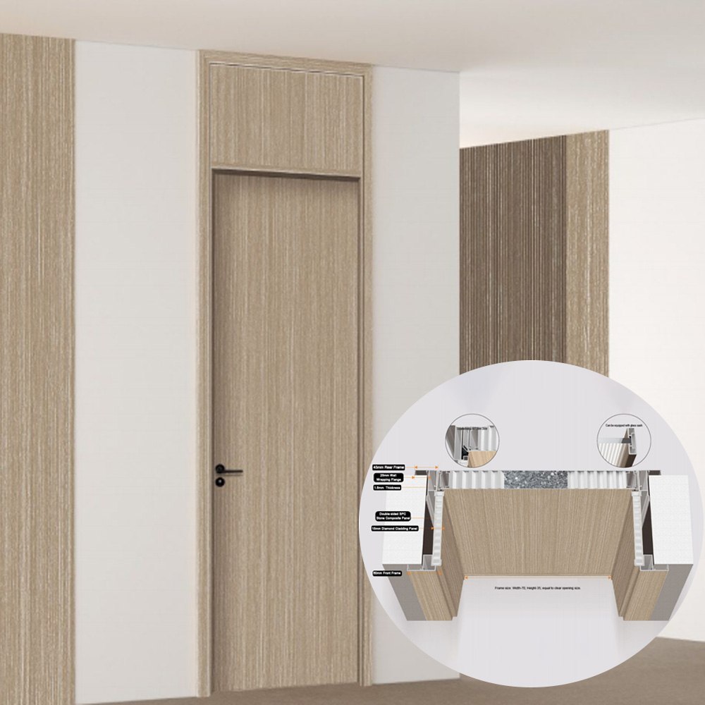 Custom Aluminum Honeycomb Swing Door Aluminum Frame With SPC Interior Door For House