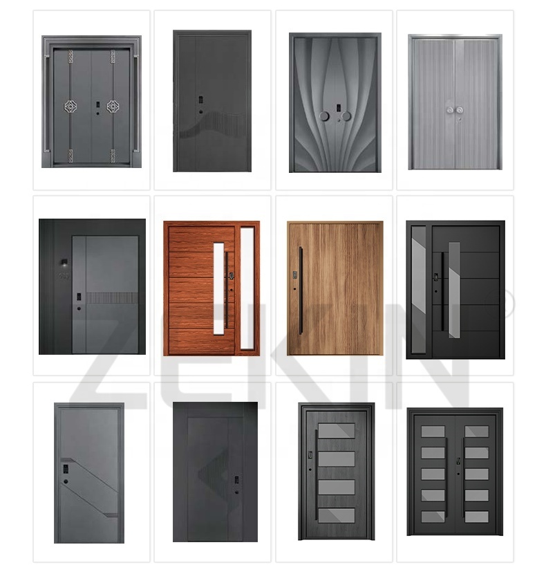 Customized High Quality Aluminum Pivot External Security Doors for House Metal Front Entry Door Exterior Aluminium Main Door
