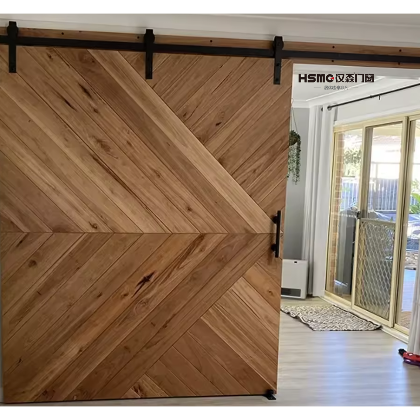 Postmodern Aluminum Prefabricated Barn Sliding Pocket Doors and Windows with Fiberglass Screen Netting and Glass Doors