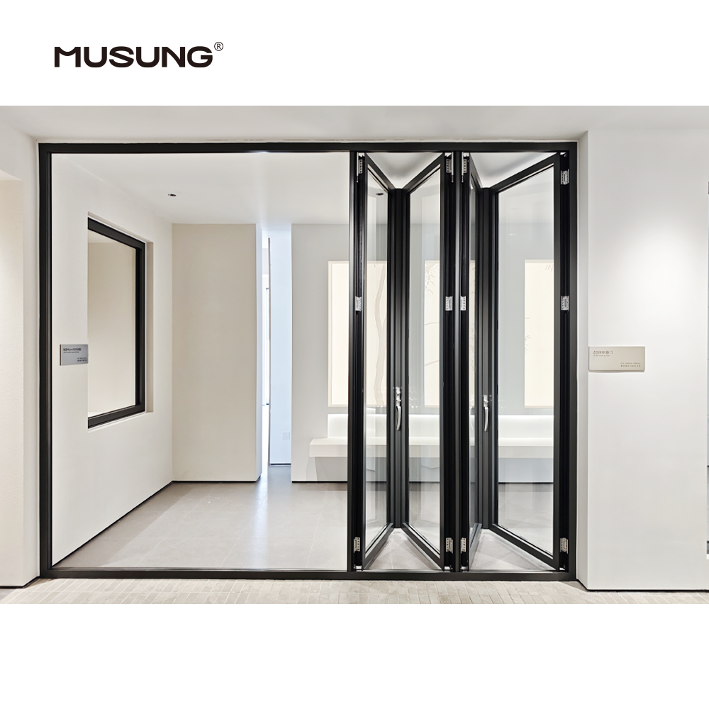 Outdoor Hurricane Proof Aluminum Frame Accordion Doors Interior Soundproof Folding Door