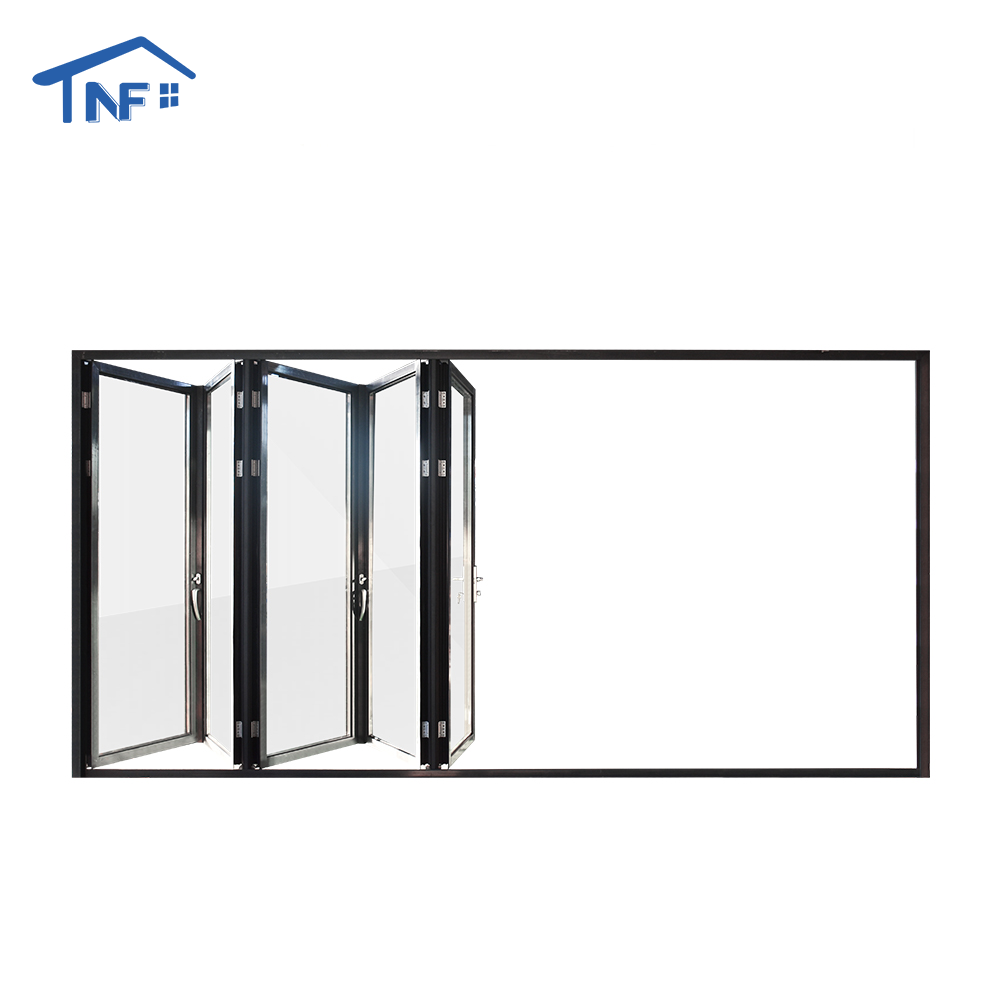 NF Patio Double Glass Exterior Accordion Folding Door Wholesale Front Residential Entry Doors Aluminium Bifold Doors