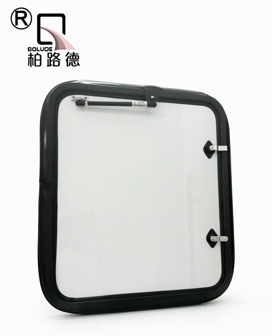 YA-CM-03 RV Hatch Door Aluminum Alloy Thermal-Insulated Panel Self-Tight Lock Frame Supplied Separately OEM ODM
