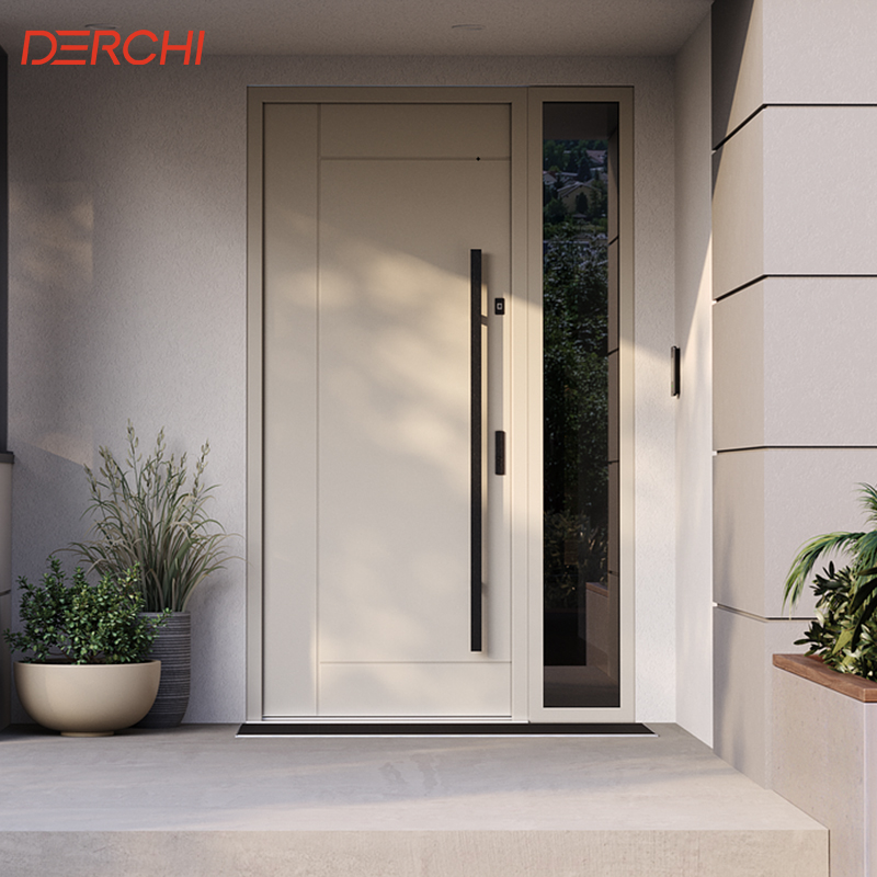 Aluminum Entrance Door Fire Rated Security Door Exterior Aluminum Front Door For Commercial Building