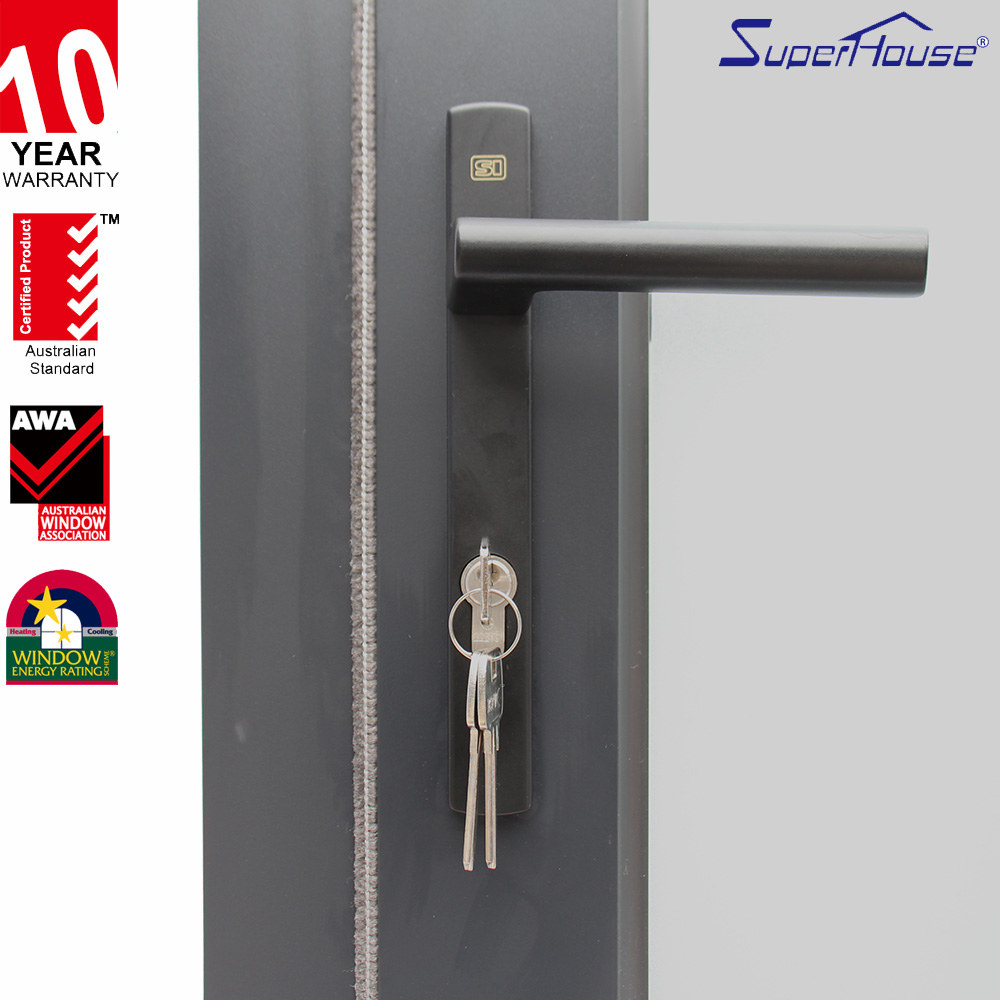 Superhouse Used Storm Doors Commercial Aluminum Storm Double Tempered Glass Swing Door