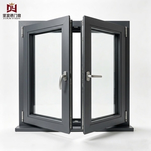 Thermal Break Aluminum Casement Window With Double Glazed Tempered Glass