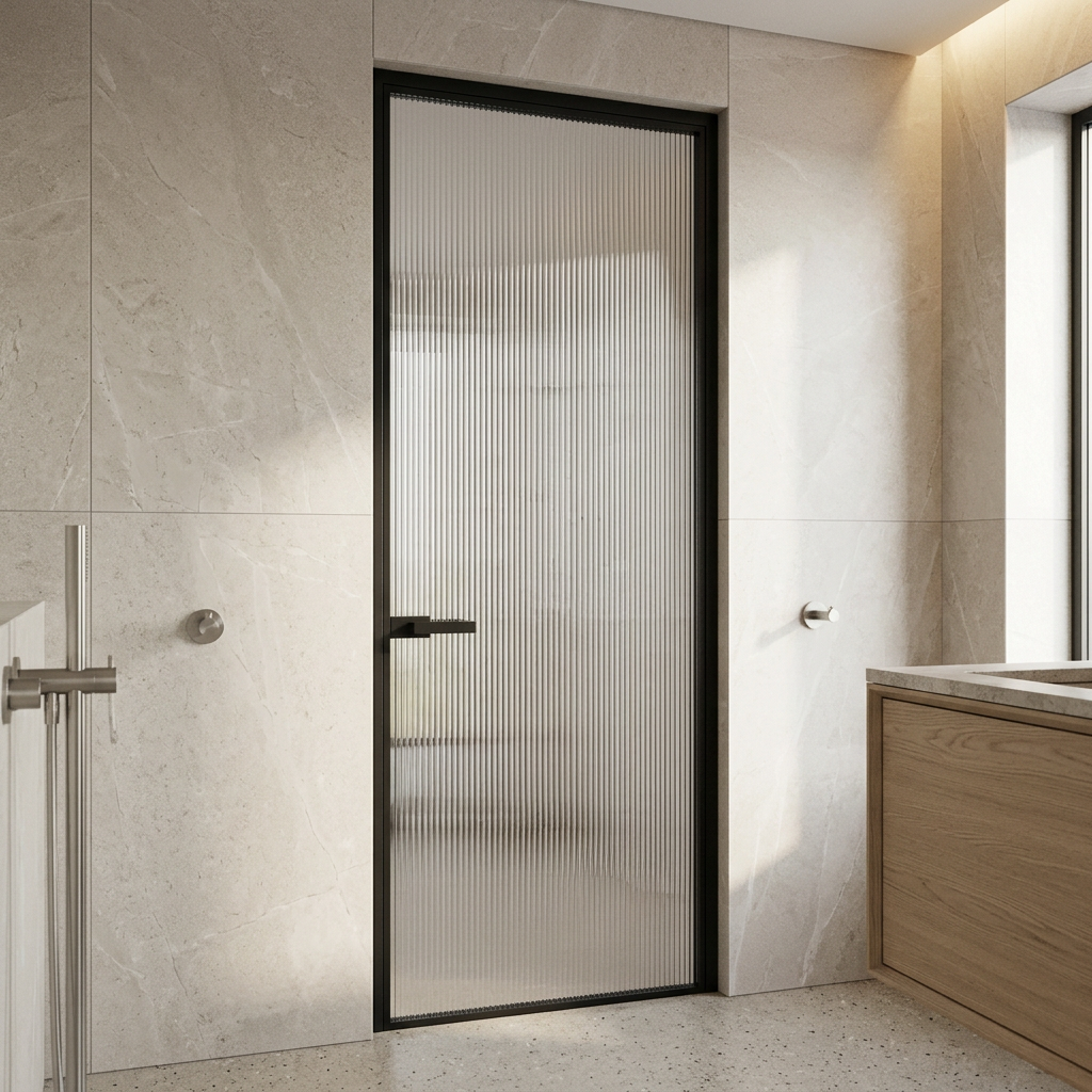 Black Aluminum Magnesium Alloy Bathroom Door Double Glazing Multi-Point Locking Custom Color Modern Shower Partition