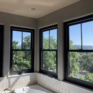 Factory Custom Size Durable Modern Waterproof Aluminum Vertical Sliding Double Hung Windows Stainless Steel for Bedroom Balcony
