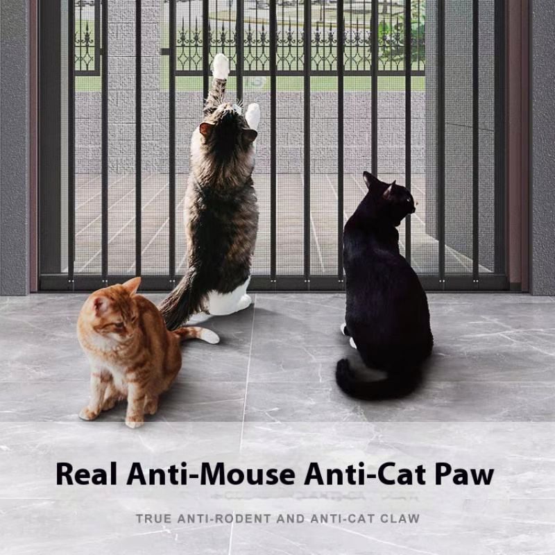 Custom Anti-Mosquito Anti-Theft Diamond Mesh Folding Door Aluminum Alloy Flat Mesh Push-Pull Invisible Window Stainless Steel