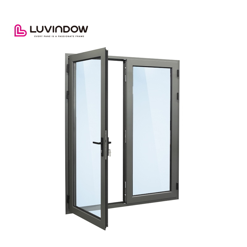 Modern Style Coastal Home Entry Doors Premium Hurricane-Resistant Double Glass Aluminum Swinging Exterior Shutters