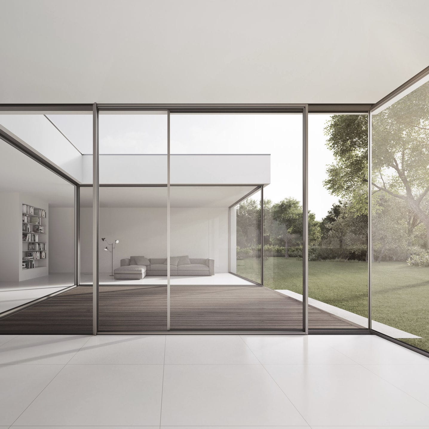Modern Aluminum Alloy Glass Sliding Door for Villa Kitchen Living Room Balcony Partition Hidden Frame Soundproof Fireproof