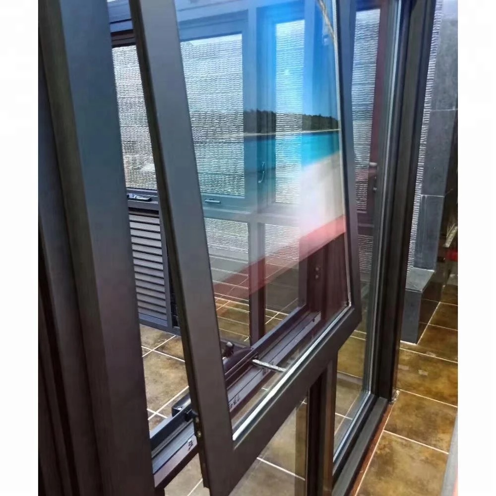 Residential Powder Coated Double Glazing Aluminum Awning Window Outdoor Aluminum Window Awning with AS2047