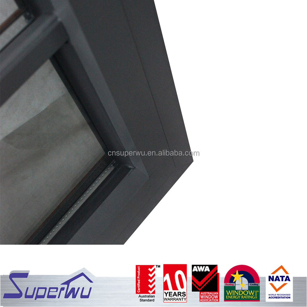 SUPERWU High Quality Swing windows for Sale European Style Aluminium French Window for Hurricane case Low E Glass