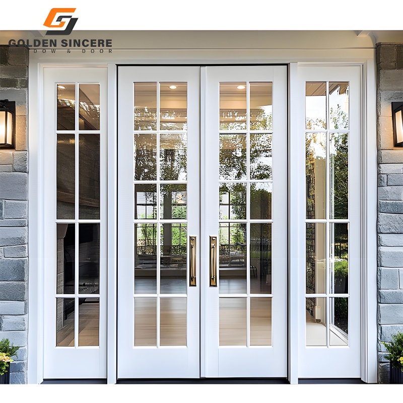 GS Custom Exterior Outside Patio Outdoor Swing Aluminum Doors Thermal Break Double Glazed Casement French Doors