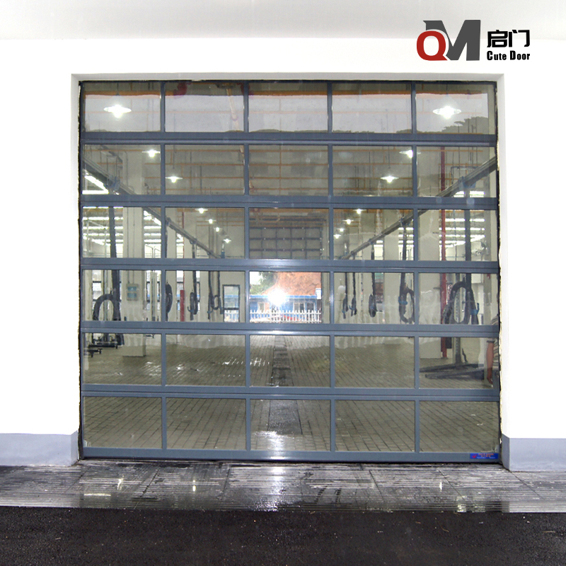 Wholesale Polyacrylic Aluminium Electric Glass Door Custom Industrial Lifting Door Anti-theft Cheap Commercial Warehouse